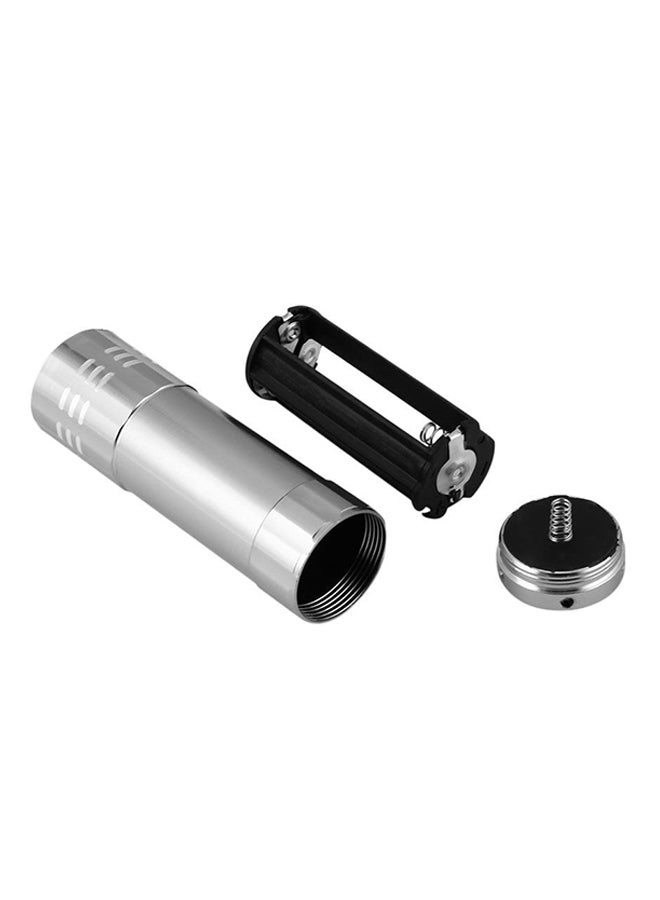 OUTAD Classic 9 LED Flashlight Lamp Silver - Image 1