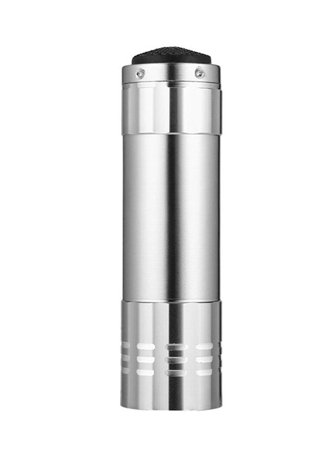 OUTAD Classic 9 LED Flashlight Lamp Silver - Image 2