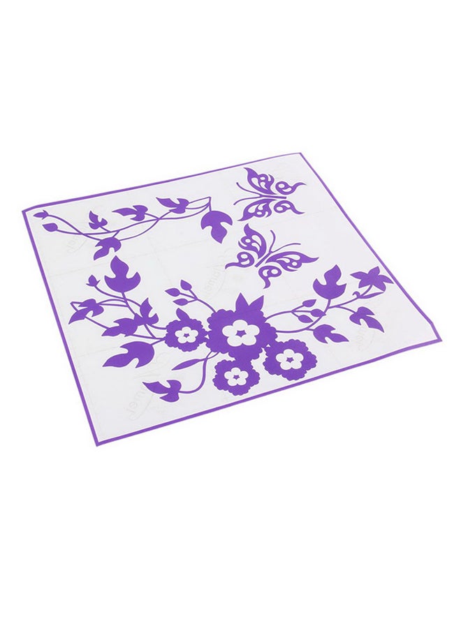 OUTAD Multipurpose Butterfly Flower Decorative Sticker Purple - Image 1
