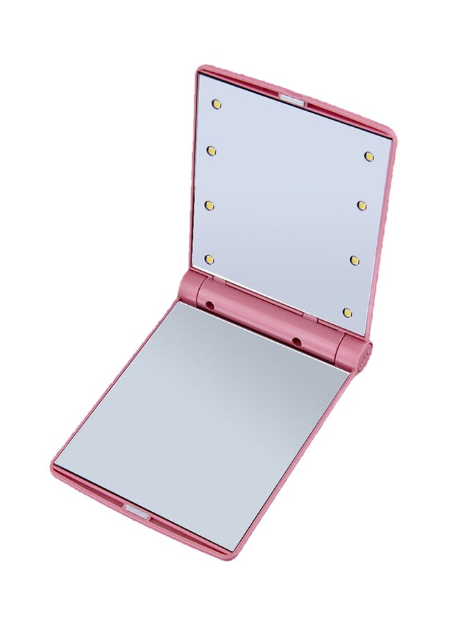 OUTAD - LED Folding Makeup Mirror Pink - Image 1