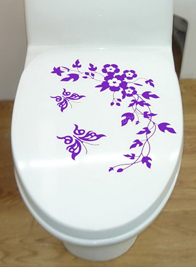 OUTAD Multipurpose Butterfly Flower Decorative Sticker Purple - Image 3