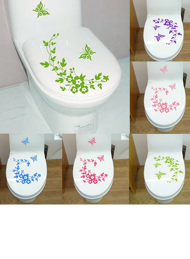 OUTAD Multipurpose Butterfly Flower Decorative Sticker Purple - Image 4