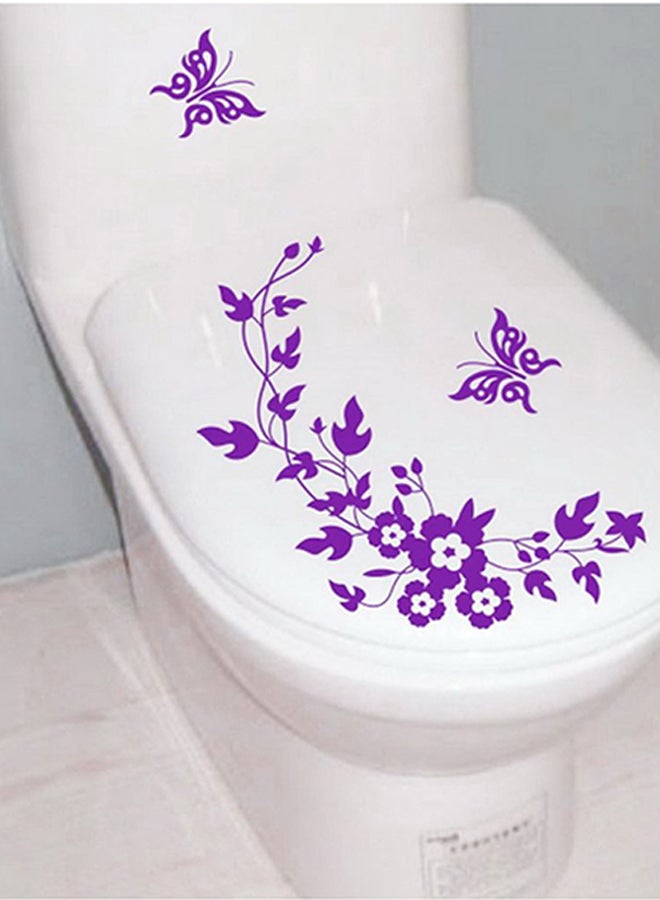 OUTAD Multipurpose Butterfly Flower Decorative Sticker Purple - Image 5