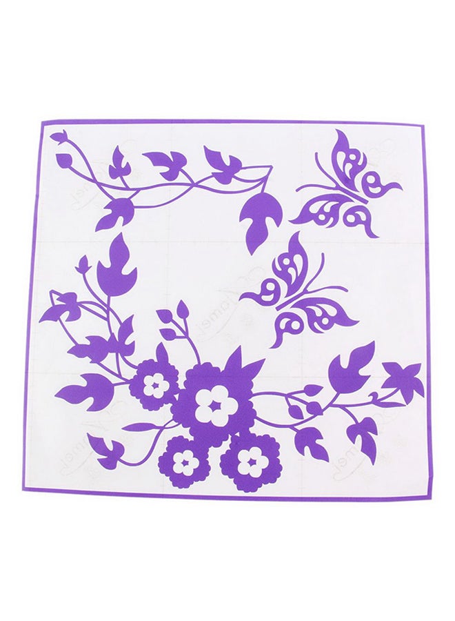 OUTAD Multipurpose Butterfly Flower Decorative Sticker Purple - Image 2