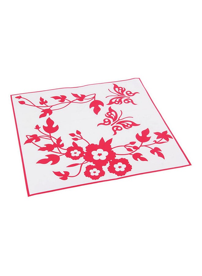 OUTAD Multipurpose Butterfly Flower Decorative Sticker Red - Image 1