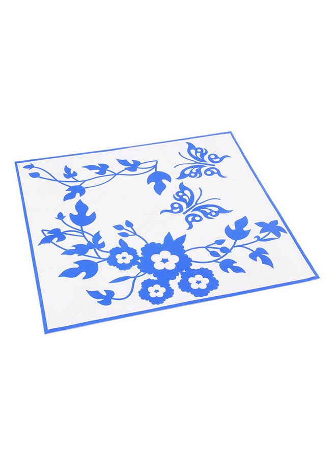 OUTAD Multipurpose Butterfly Flower Decorative Sticker Blue - Image 1