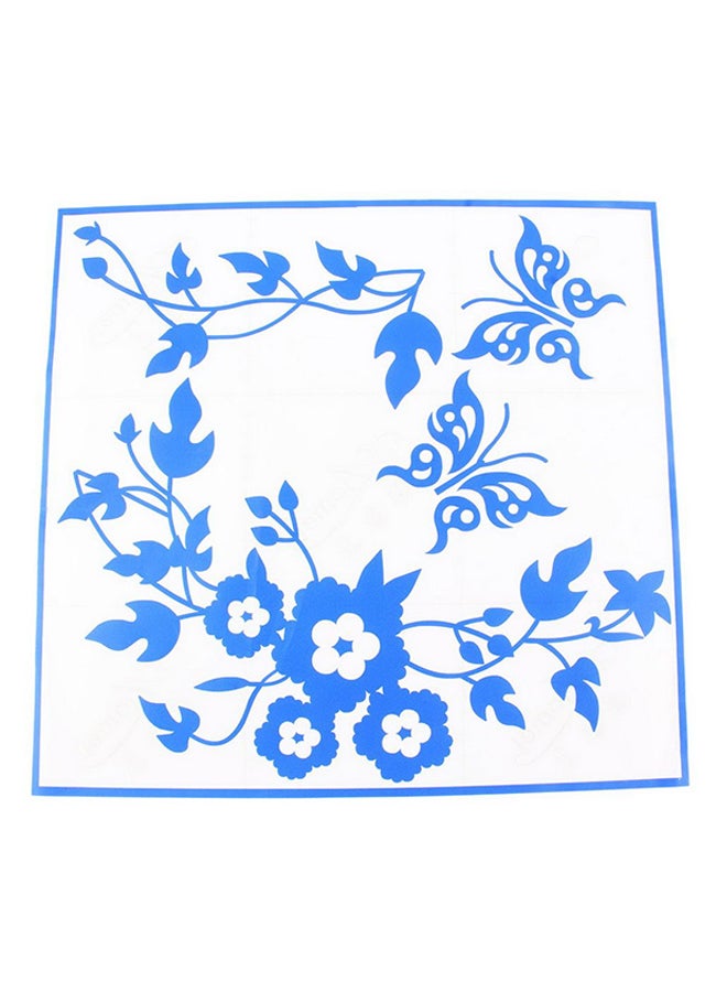 OUTAD Multipurpose Butterfly Flower Decorative Sticker Blue - Image 2