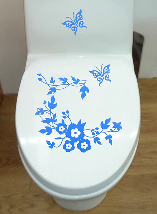 OUTAD Multipurpose Butterfly Flower Decorative Sticker Blue - Image 4