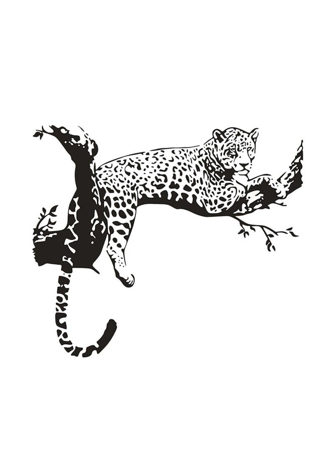 OUTAD Removable Animal Leopard Printed Wall Decals Black/White - Image 1