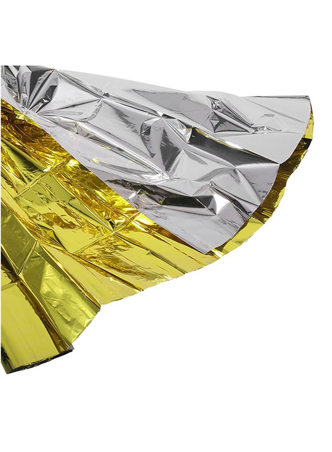 بطانية الطوارئ العازلة للحرارة والمنقذة للحياة ذهبي/فضي - Image 3