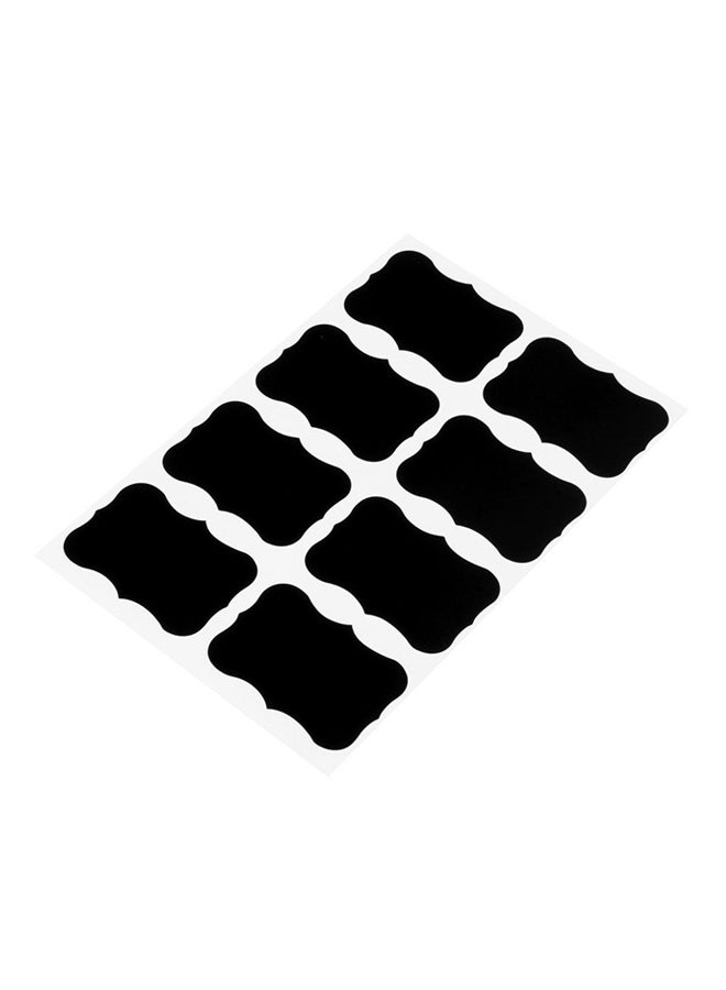 OUTAD 36-Piece Kitchen Jar Chalkboard Sticker Set Black 49x34mm  - Image 2