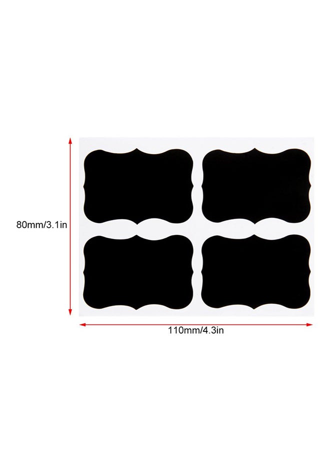 OUTAD 36-Piece Kitchen Jar Chalkboard Sticker Set Black 49x34mm  - Image 3
