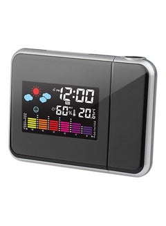OUTAD LED Backlight Digital Weather LCD Projection Snooze Alarm Clock Black  - Image 3