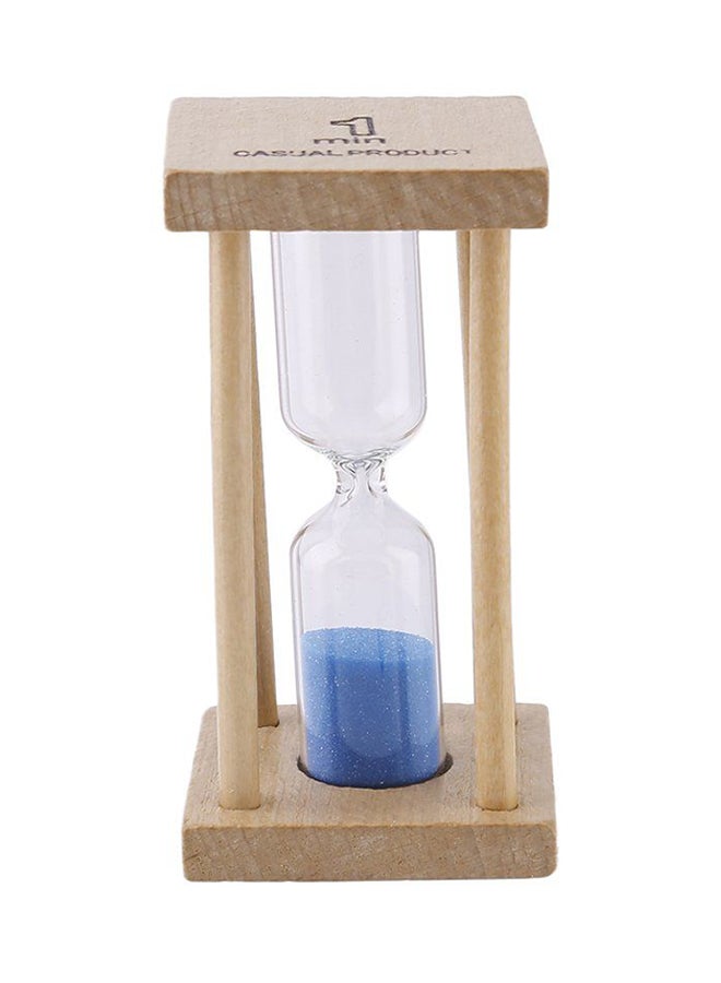 OUTAD Wooden Hourglass Sand Clock Timer Beige/Blue 85x42x42cm - Image 1