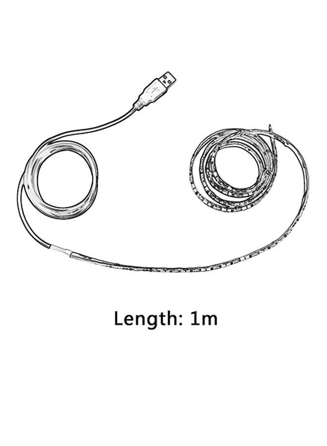 OUTAD Ultra-Bright Waterproof 60 LED Flexible USB Strip Light White - Image 2