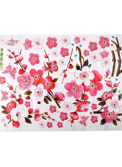 Removable Flower Butterfly Wall Sticker Multicolour