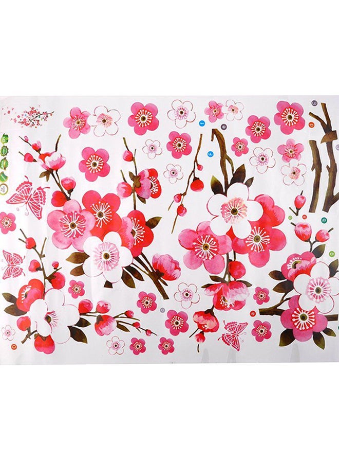 OUTAD Removable Flower Butterfly Wall Sticker Multicolour - Image 1