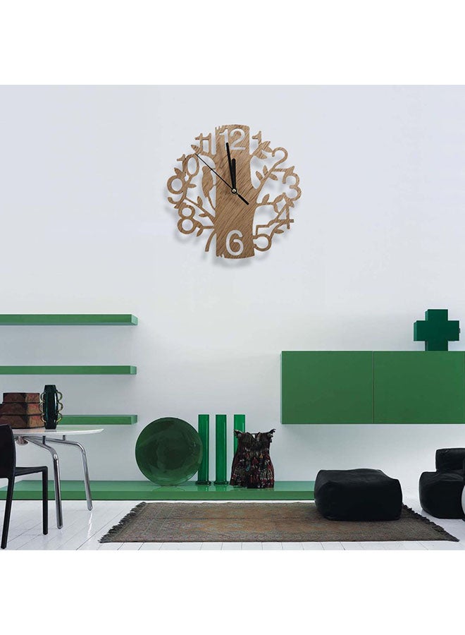 OUTAD - Vintage Design Analog Wall Clock Brown - Image 1