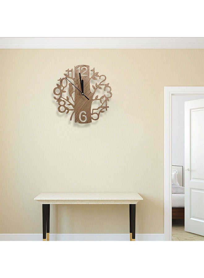 OUTAD - Vintage Design Analog Wall Clock Brown - Image 1