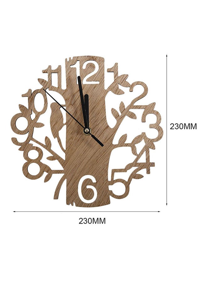 OUTAD - Vintage Design Analog Wall Clock Brown - Image 1