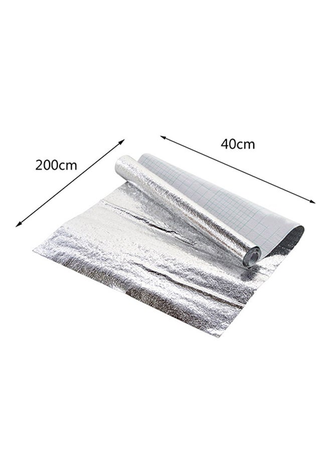 OUTAD Kitchen Aluminium Foil Paper Silver 40x200cm  - Image 3
