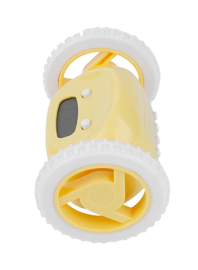 OUTAD Creative Design LCD Display Running Alarm Clock Yellow/White - Image 2