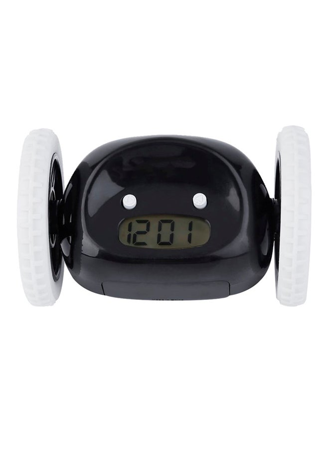 OUTAD - Creative Design LCD Display Running Alarm Clock Black/White - Image 1