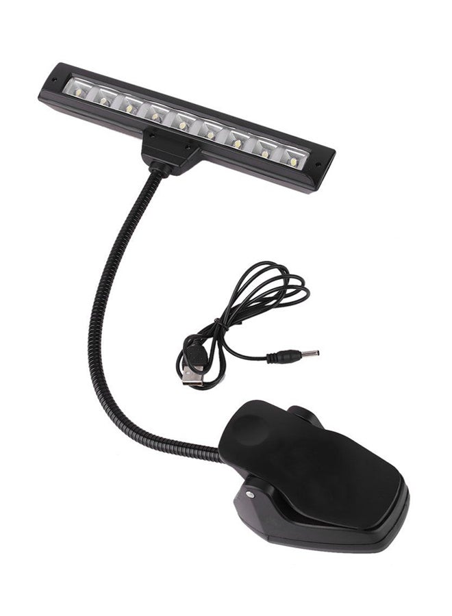 OUTAD Clip Type 9 LED Light For Music Book With Charging Plug Black - Image 1