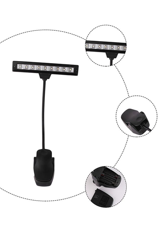 OUTAD Clip Type 9 LED Light For Music Book With Charging Plug Black - Image 5