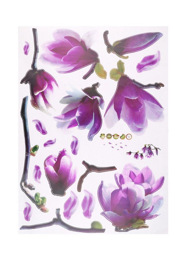 OUTAD Magnolia Pattern Removable Wall Sticker Multicolour - Image 1