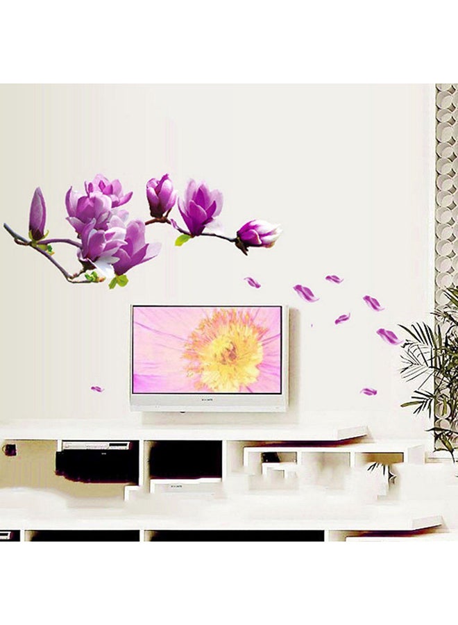 OUTAD Magnolia Pattern Removable Wall Sticker Multicolour - Image 5