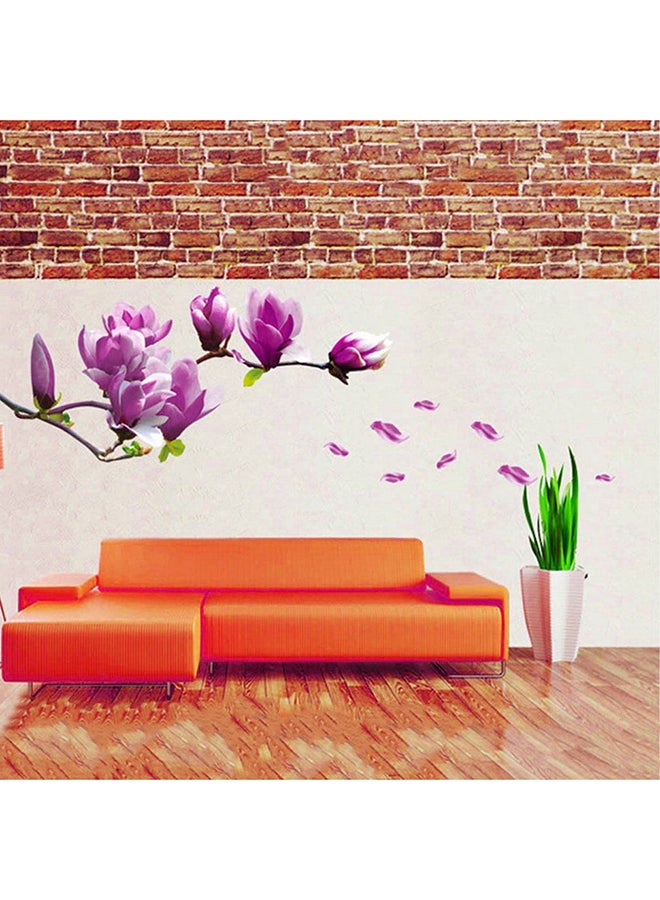 OUTAD Magnolia Pattern Removable Wall Sticker Multicolour - Image 3
