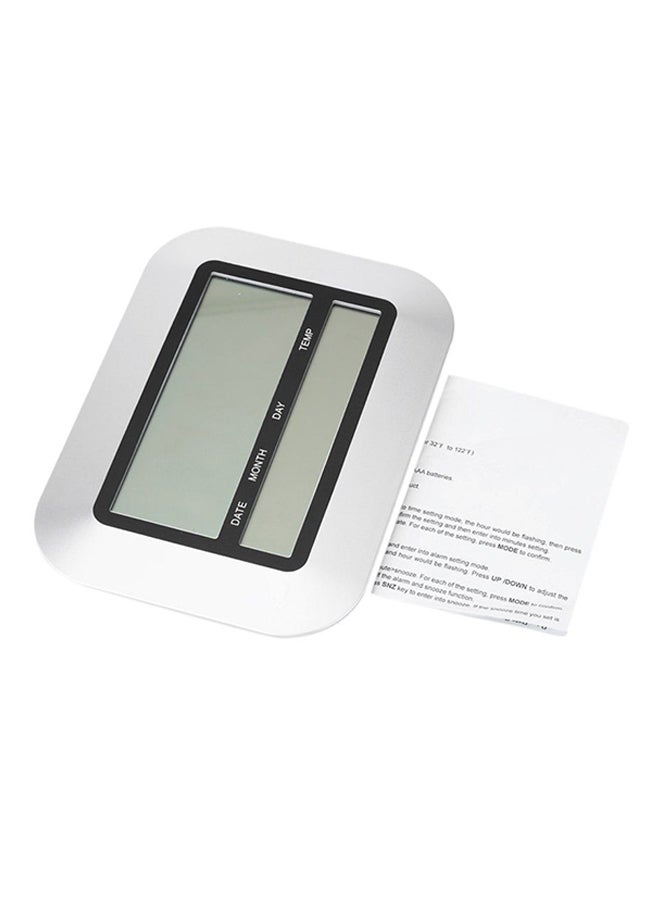 OUTAD Digital Wall Clock Grey/White - Image 1