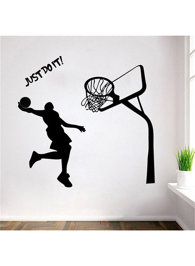 OUTAD Removable Basketball Dunk Sport Wall Sticker Black/White - Image 3