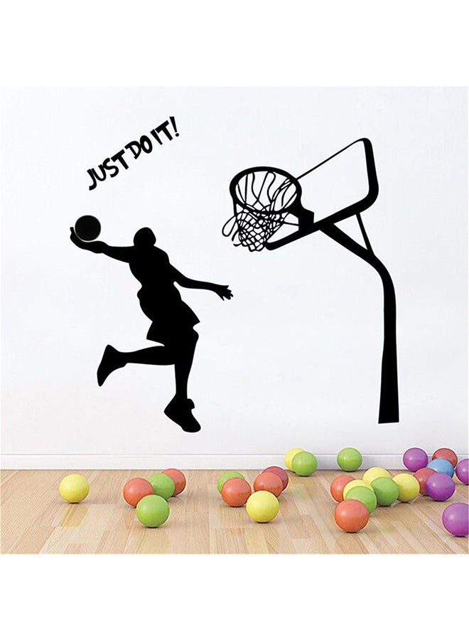 OUTAD Removable Basketball Dunk Sport Wall Sticker Black/White - Image 4