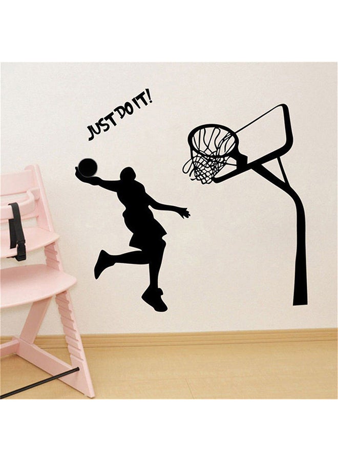 OUTAD Removable Basketball Dunk Sport Wall Sticker Black/White - Image 2