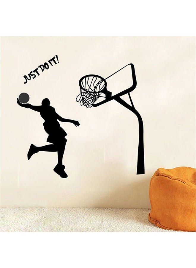 OUTAD Removable Basketball Dunk Sport Wall Sticker Black/White - Image 5