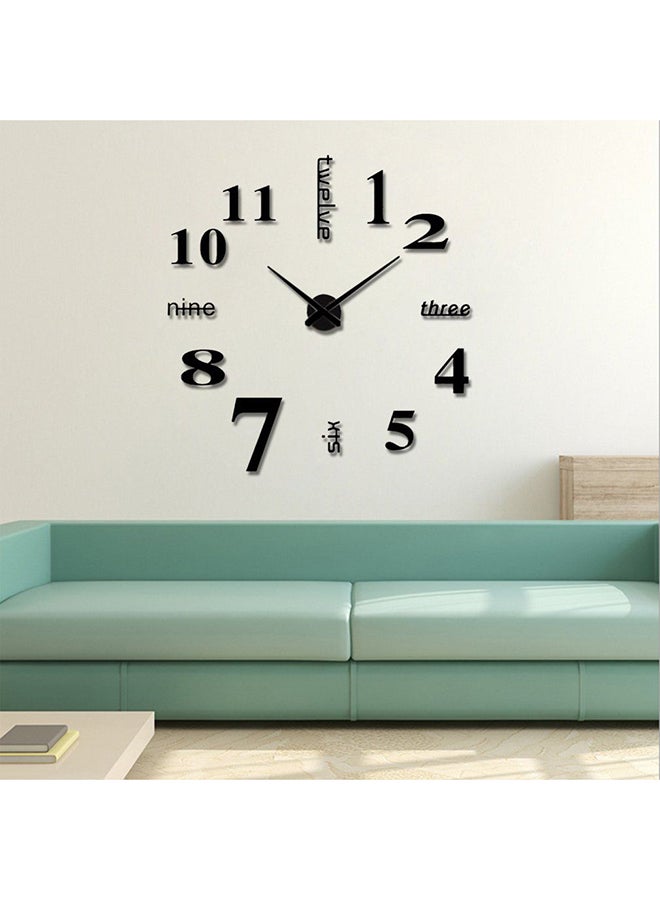 OUTAD Art Design 3D EVA Hanging Wall Clock Black/White - Image 3