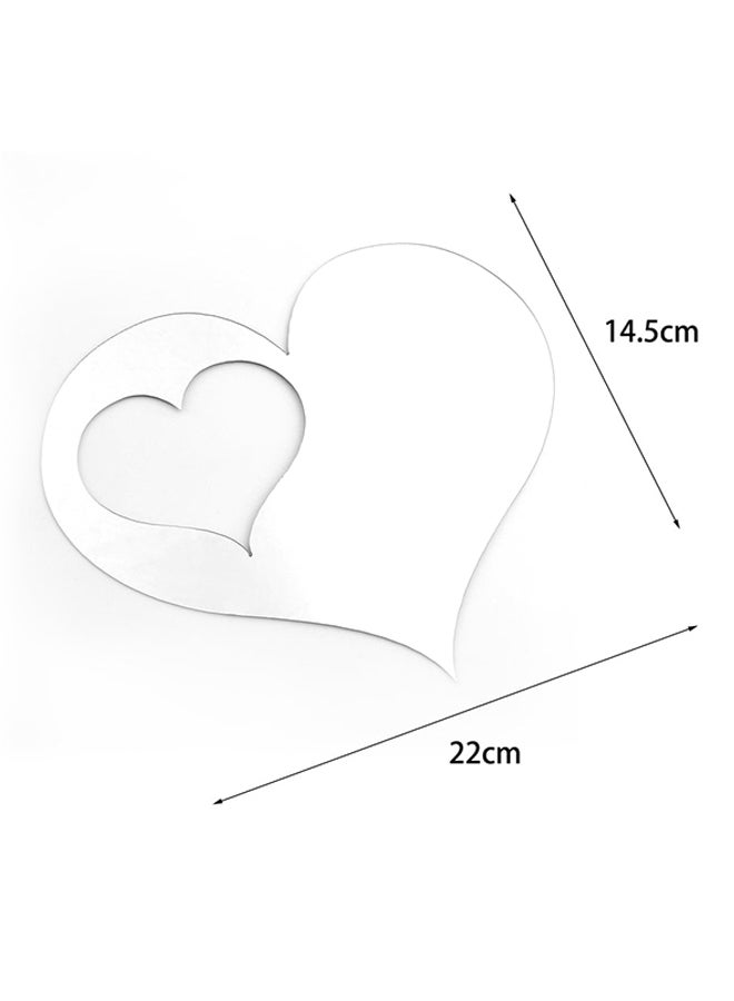 OUTAD 16-Piece Romantic Love Hearts Wall Sticker Set White - Image 4