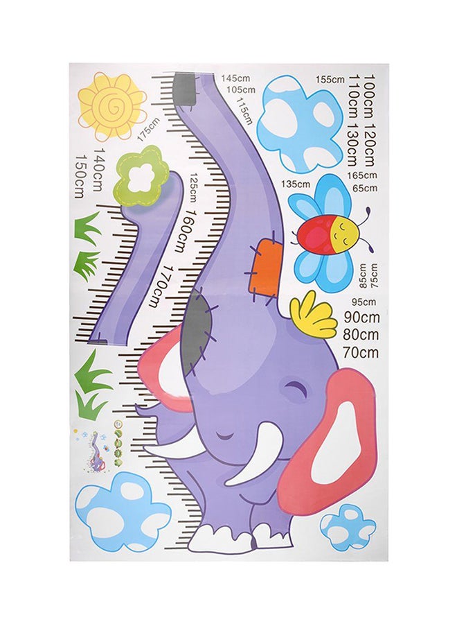 OUTAD Removable Elephant Printed Wall Sticker Multicolour - Image 1