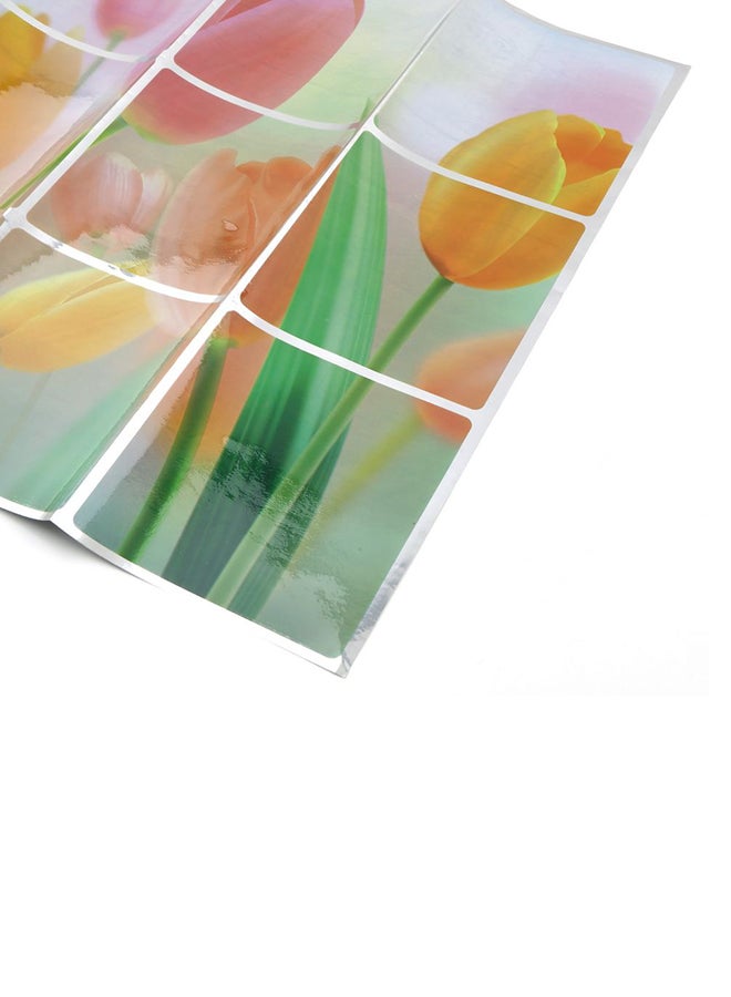 OUTAD Oil Proof Flower Pattern Wallpaper Multicolour - Image 2