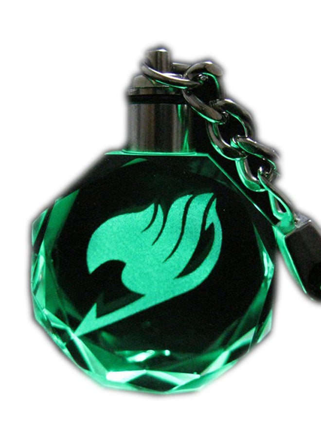 أوتاد سلسلة مفاتيح بإضاءة LED بنقشة شعار مسلسل الرسوم المتحركة "Fairy Tail" شفاف/فضي - Image 3