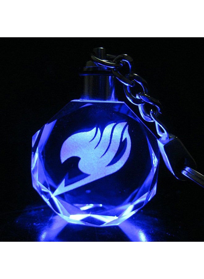 أوتاد سلسلة مفاتيح بإضاءة LED بنقشة شعار مسلسل الرسوم المتحركة "Fairy Tail" شفاف/فضي - Image 4