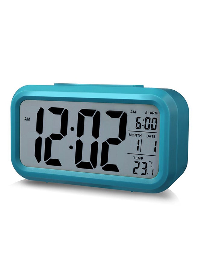 OUTAD - LED Digital Electronic Alarm Clock With Calendar And Thermometer Blue - Image 1
