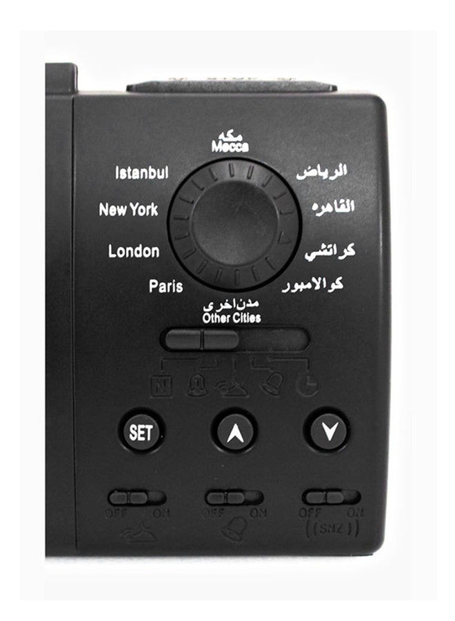 أوتاد ساعة منبه إسلامية للأذان، وأوقات الصلاة أسود  - Image 4
