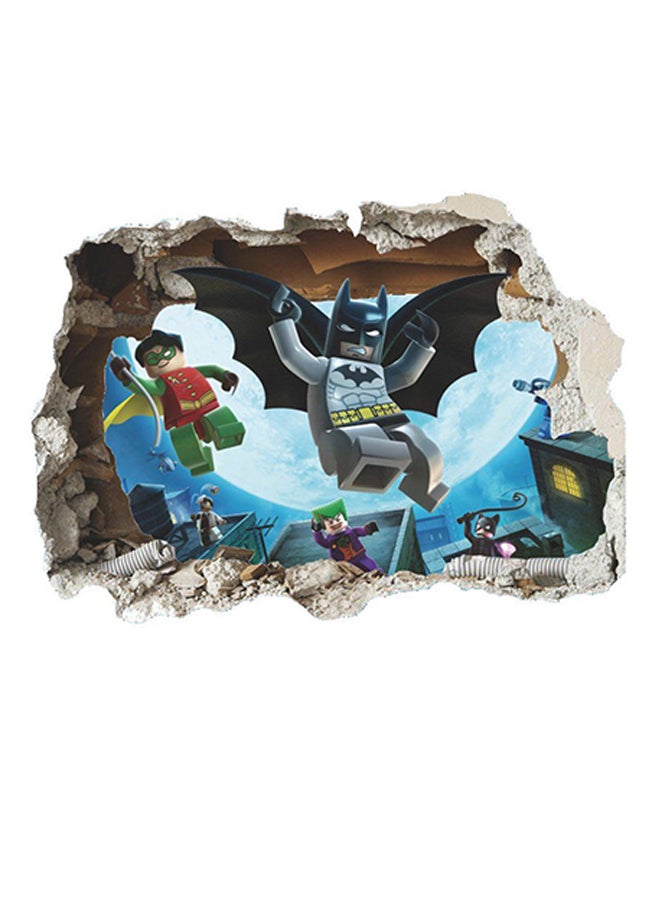 OUTAD 3D Hero Through Wall Sticker Multicolour - Image 1