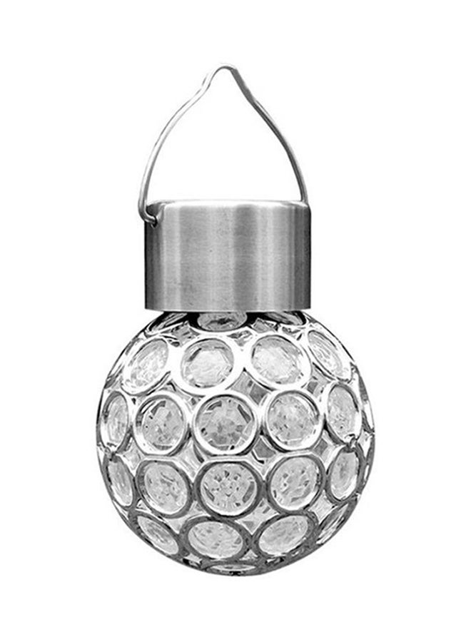 OUTAD Mini LED Colour Change Ball Solar Hanging Light Silver - Image 1