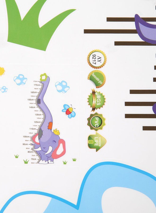 OUTAD Removable Elephant Printed Wall Sticker Multicolour - Image 4