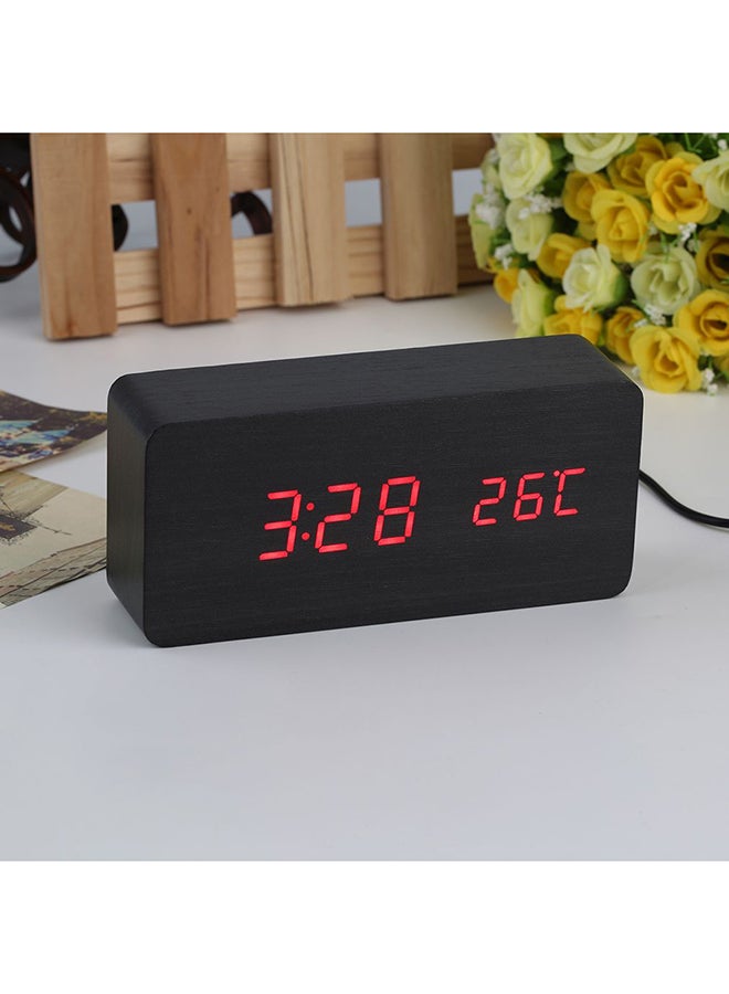 OUTAD LED Digital Alarm Clock With Calendar Thermometer Grey - Image 4