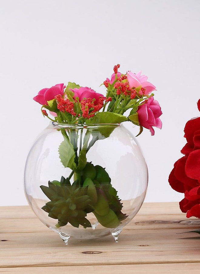 OUTAD Tripod Support Plant Flower Landscape Vase Clear - Image 3